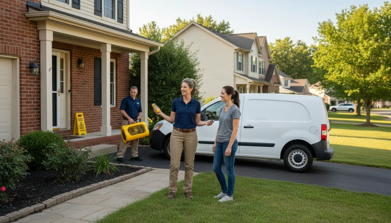 Residential water damage restoration in Galloway, WV